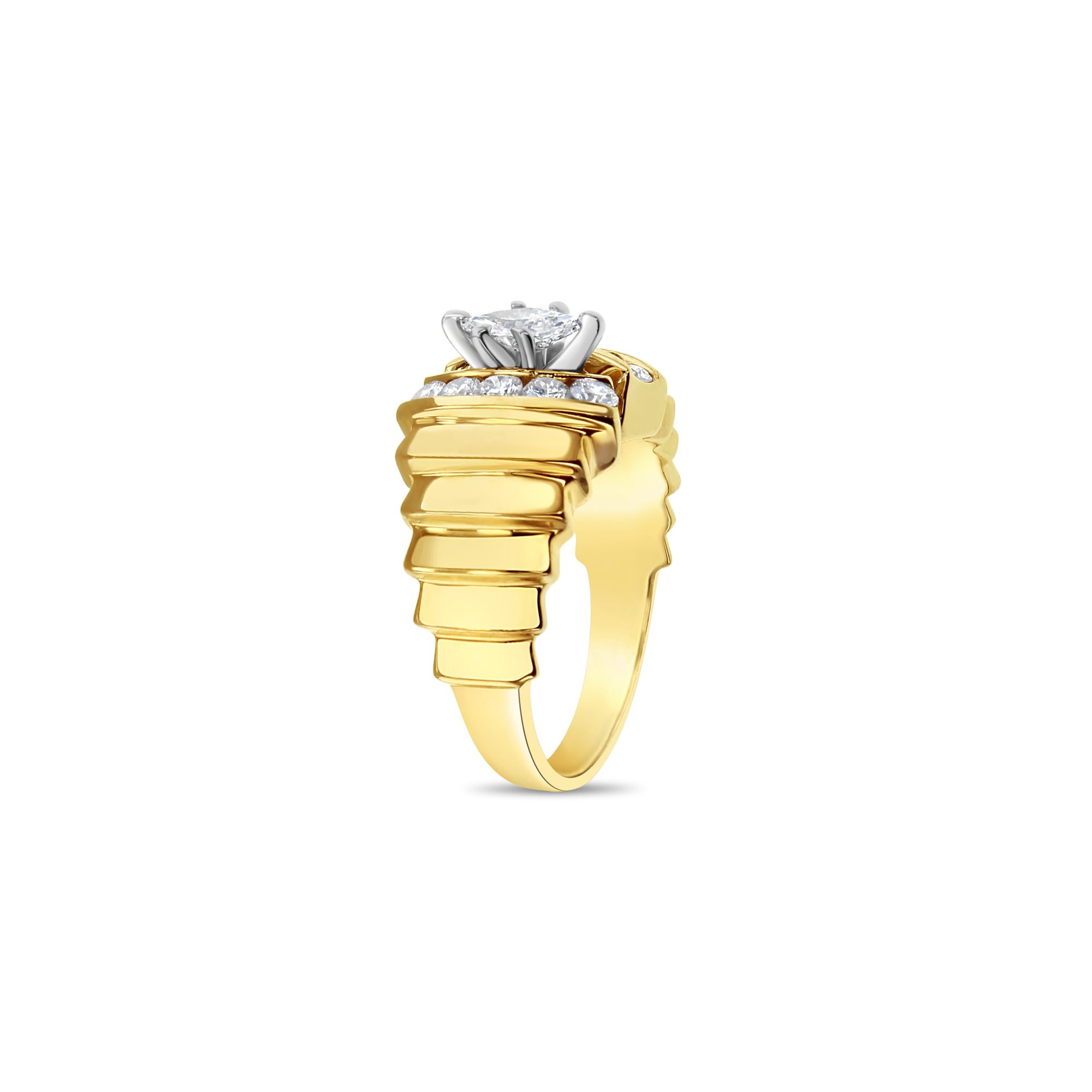 Exquisite Marquise Cut Diamond Engagement Ring with Accent Stones | Perfect for Proposals & Anniversaries