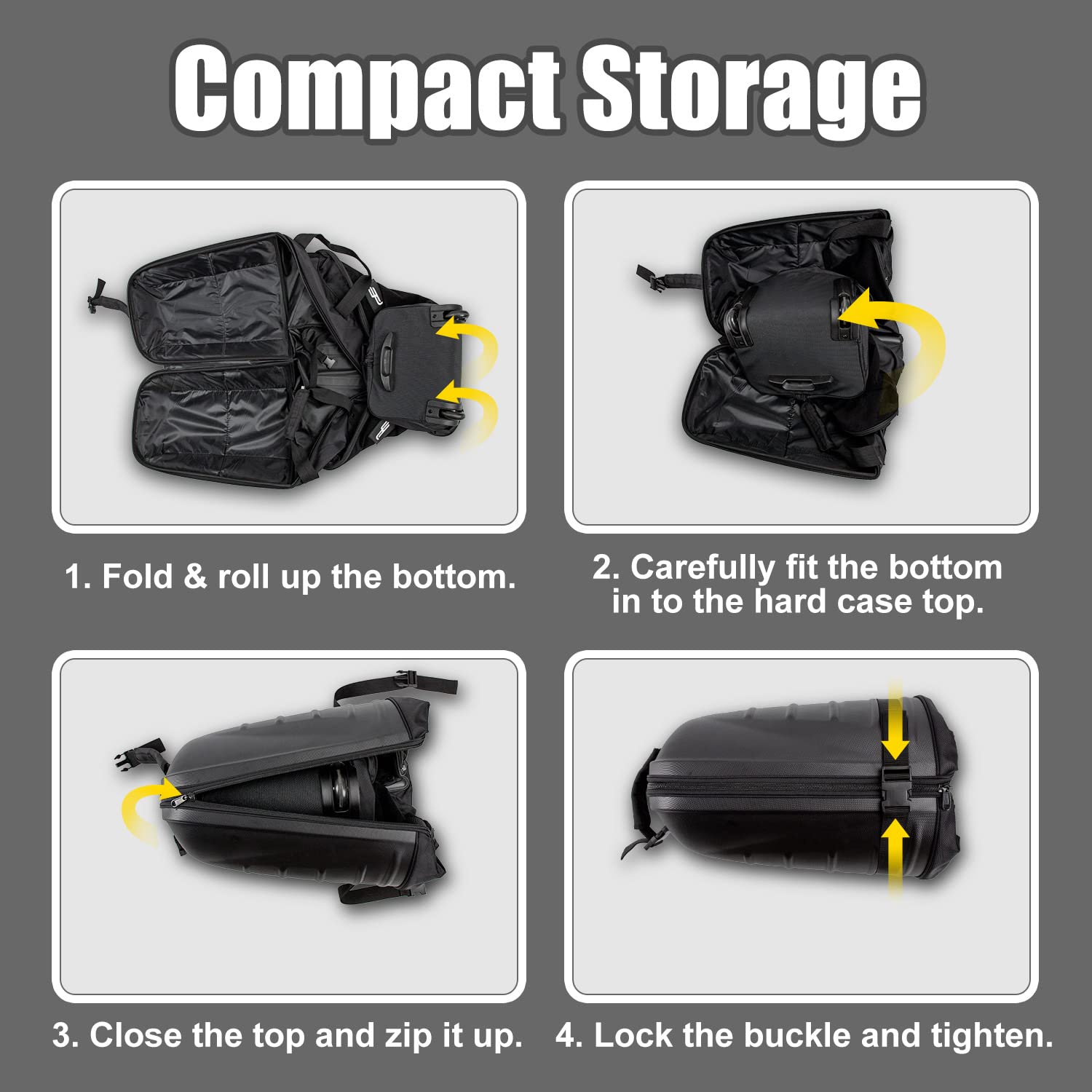 1680D Oxford Fabric & ABS Hard Case Golf Club Travel Bag - Adjustable Support Rod for Airline Protection | Durable Golf Club Cover for Travel & Storage