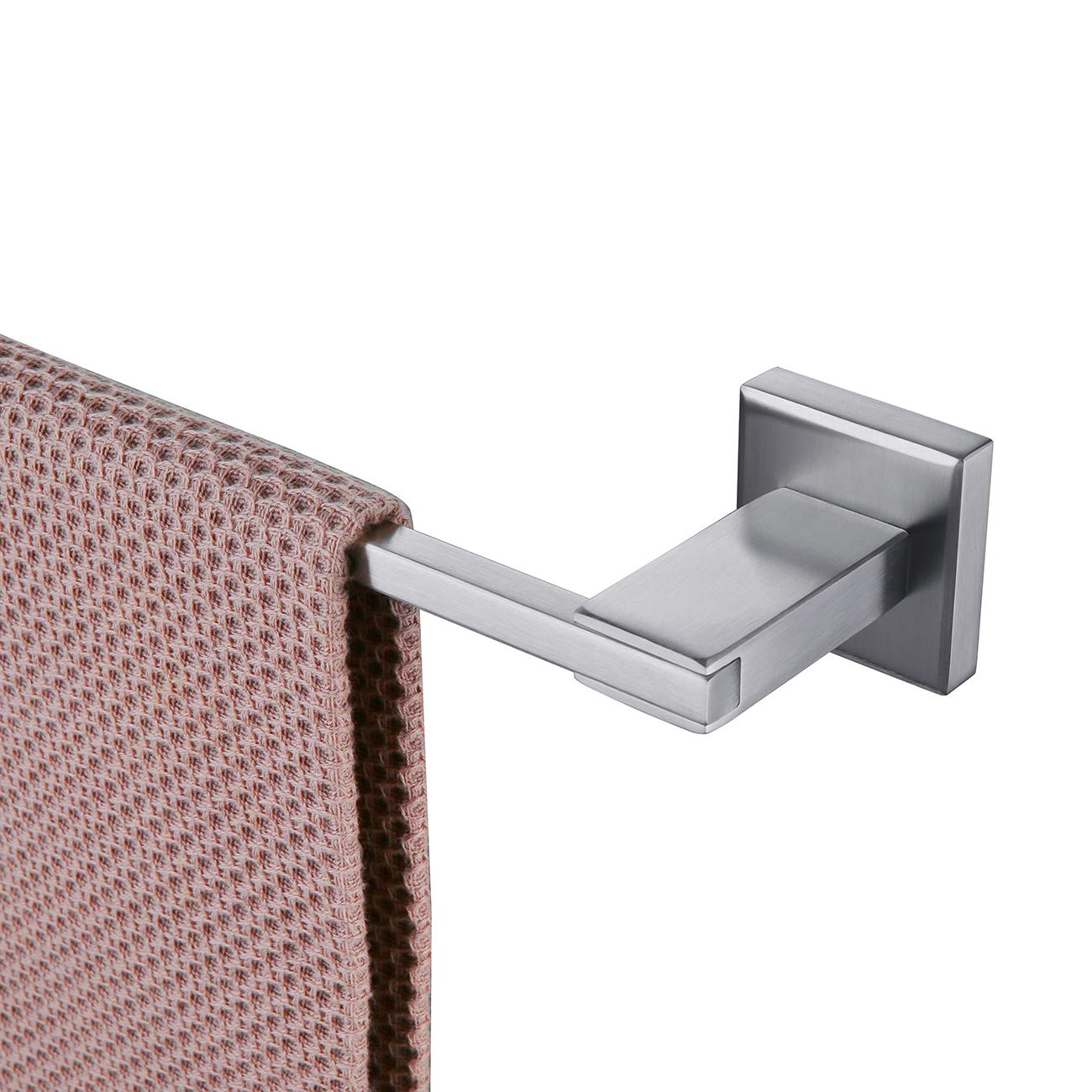 Kenivix 24 Inch Stainless Steel Towel Bar - Brushed SUS 304 Rustproof Bathroom Towel Rack, Wall Mounted Square Towel Holder for Bathroom, Kitchen & Laundry Room Organization