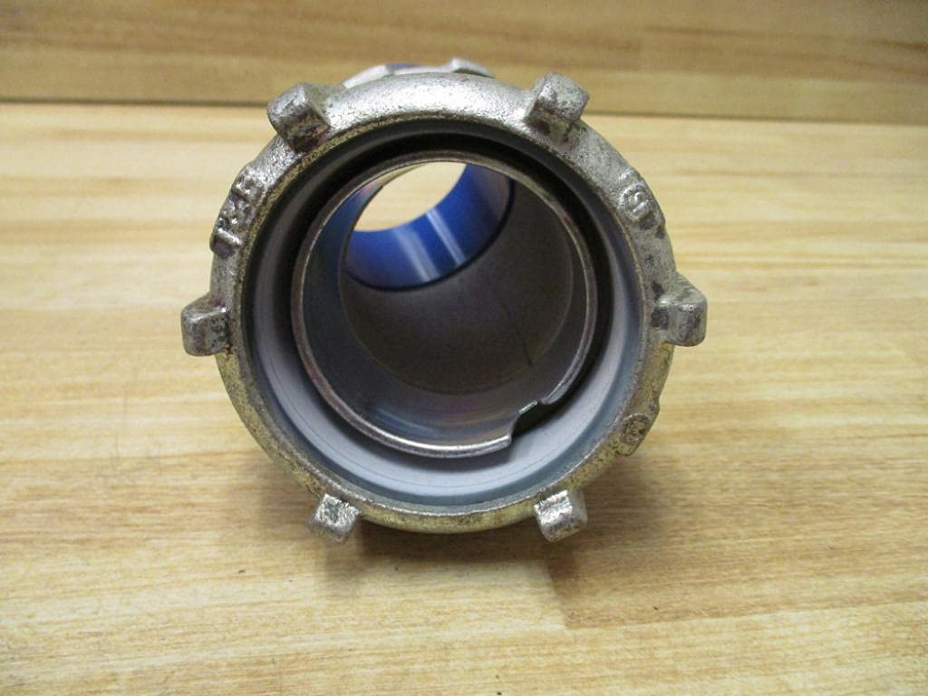 2 Inch Malleable Iron Angled Threaded Liquidtight Connector - Heavy Duty Electrical Conduit Fitting for Industrial and Commercial Use