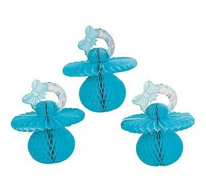 Blue Tissue Paper Baby Pacifier - Soft & Safe Pacifier for Newborns, Baby Shower Decorations, Nursery Hanging Decor - Perfect for Birthday Parties, Baby Showers & Nursery Room Decorations