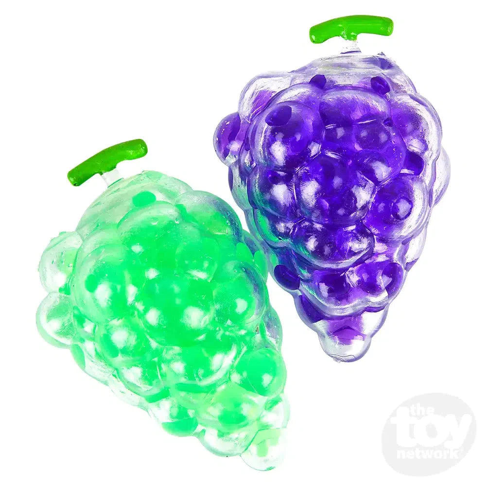3.75 Inch Squeeze Bead Grapes - Assorted Colors Stress Relief Sensory Toy for Kids & Adults - Perfect for Anxiety Relief, Fidgeting, and Classroom Focus