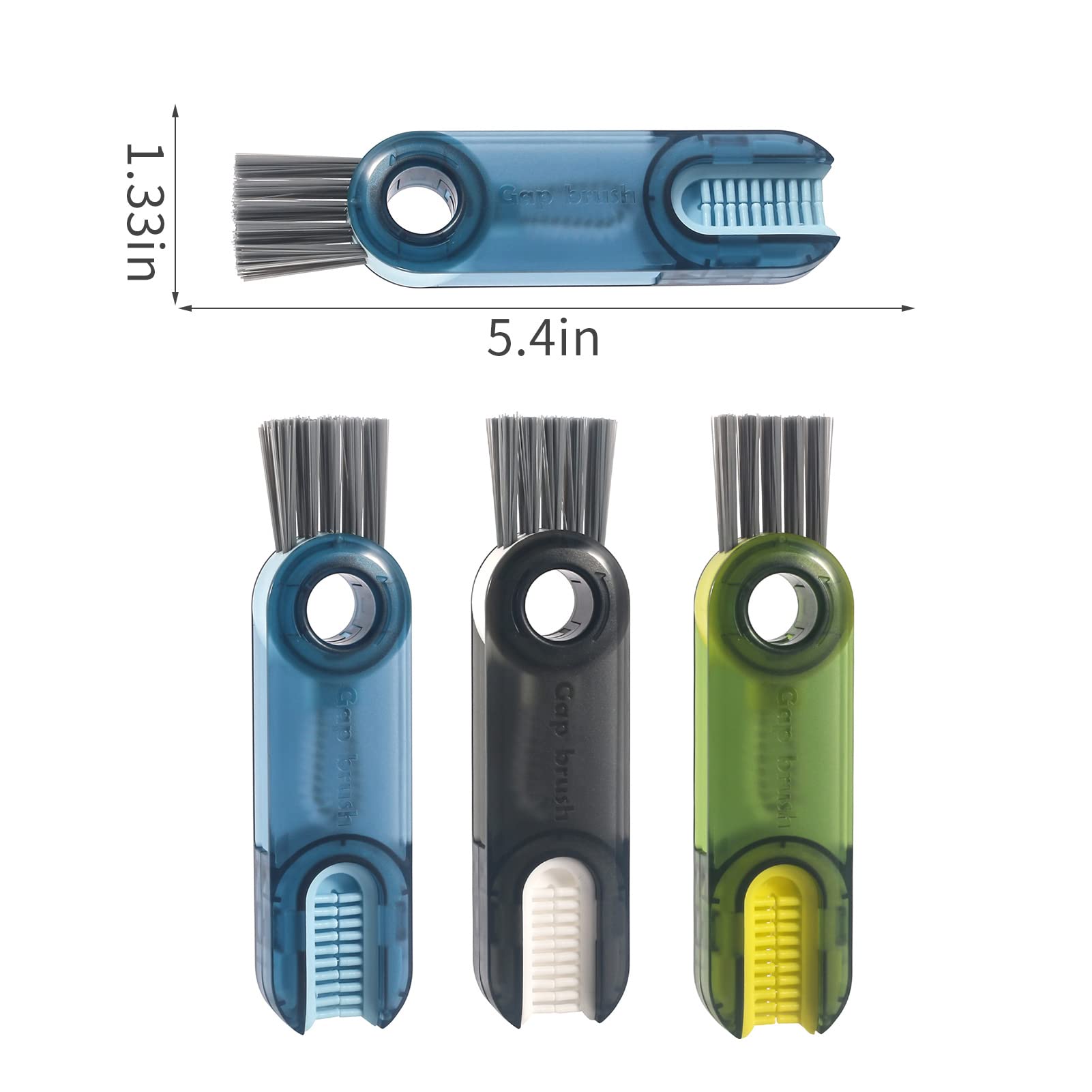 3-in-1 Silicone Cup Cleaner Brush Set - Multipurpose Kitchen Cleaning Tools for Bottles & Mugs