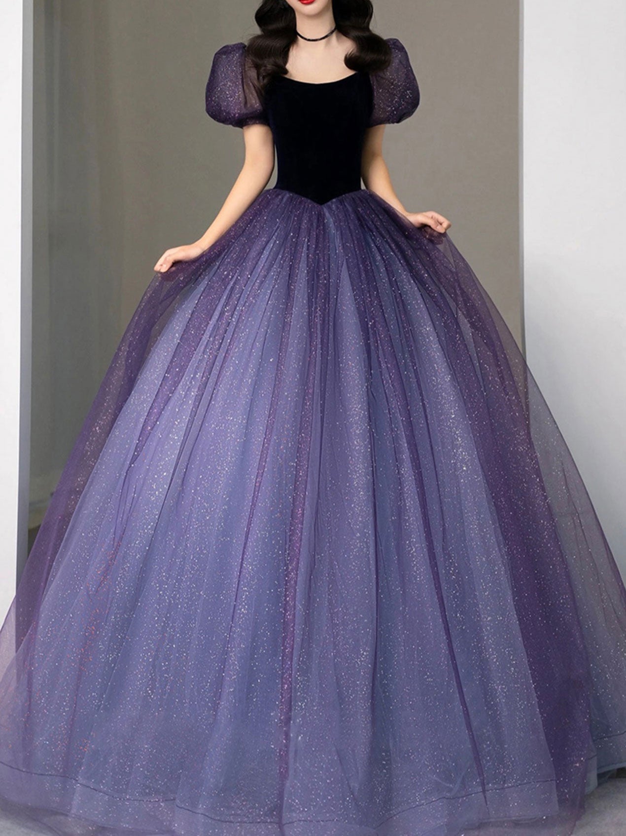 Elegant Purple Long Prom Dress | Ball Gown Graduation Dress for Sweet 16 | Perfect for Formal Dances, Quinceañeras & Special Occasions