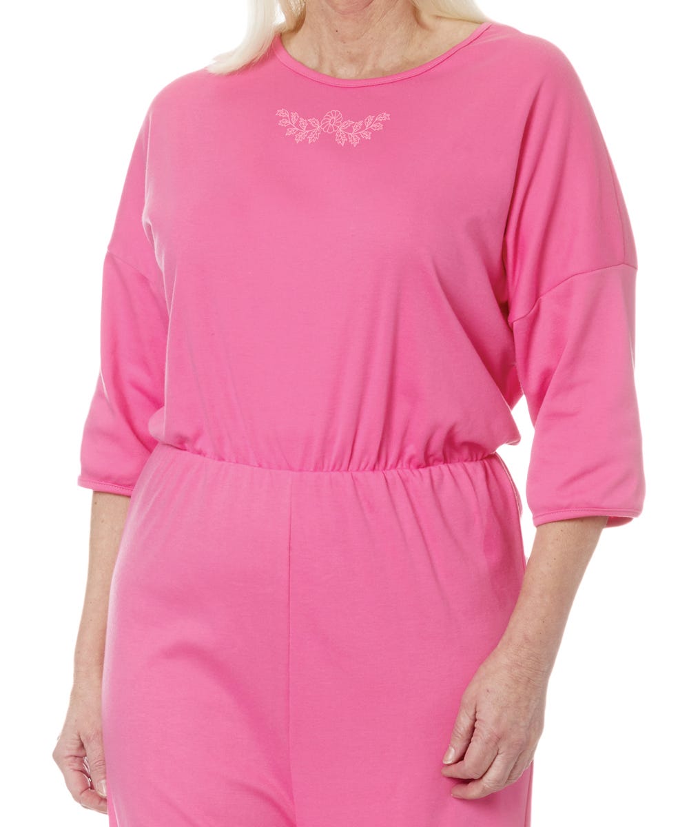 Adaptive Women's Stay Dressed Jumpsuit for Dementia & Alzheimer's Patients - Easy Wear Caregiver-Friendly Outfit for Elderly Comfort & Dignity | Ideal for Nursing Homes, Assisted Living & Home Care