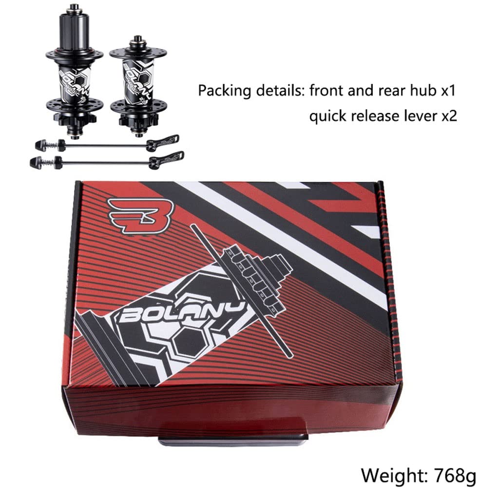 Mountain Bike 6 Claw 108 Ring Hub with 4 Bearing Quick Release Disc Brake - 6 Nail 32 Hole Hub Accessories for Off-Road Cycling & Trail Riding