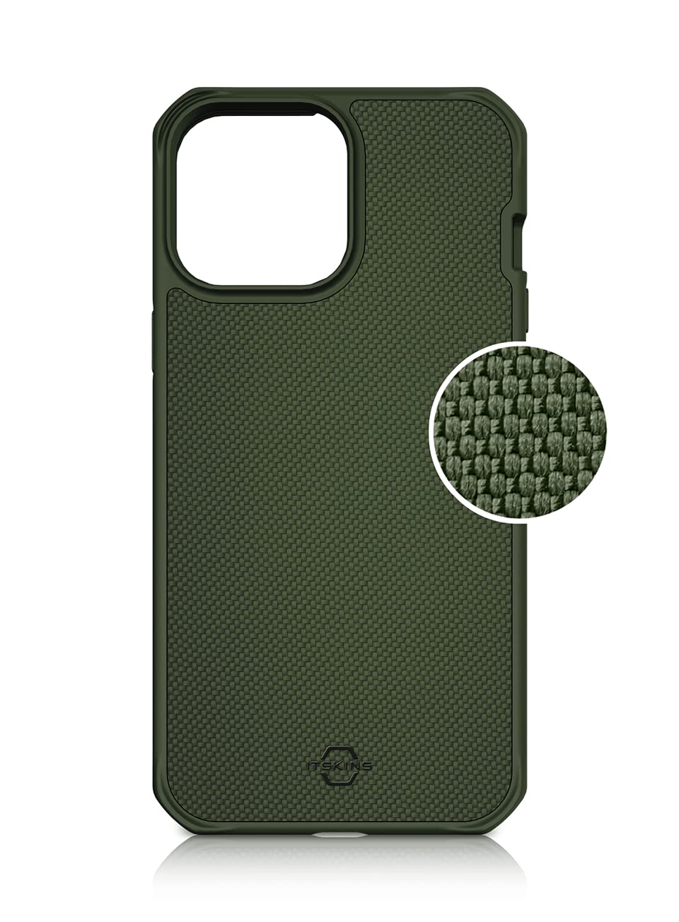 ITSKINS Hybrid Ballistic Protective Phone Case for iPhone 13 - Slim Shockproof Military-Grade Cover with Anti-Slip Grip | Olive Green | Perfect for Outdoor Adventures, Construction Work & Extreme Sports Protection