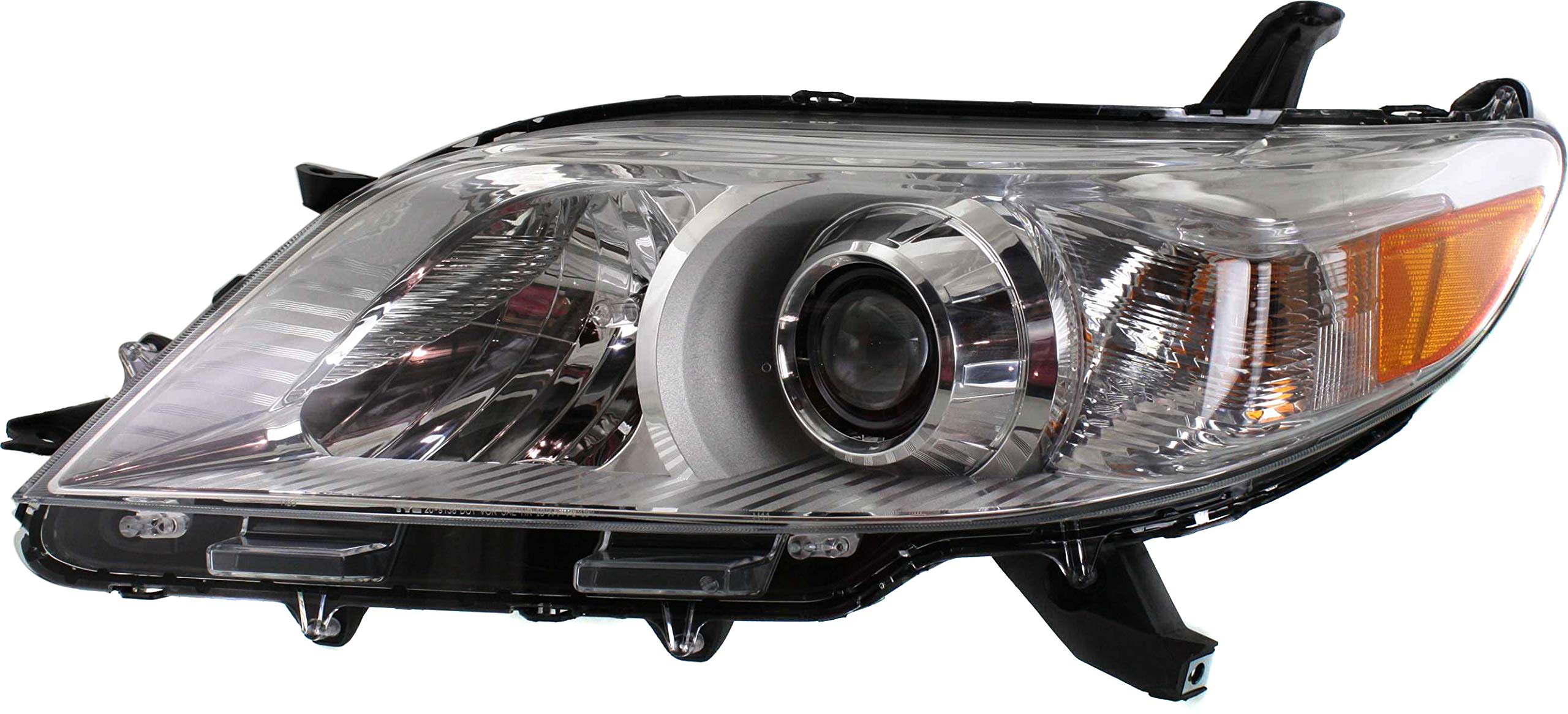 Evan Fischer Driver Side Headlight Assembly for Toyota Sienna 2011-2020 - Halogen Headlamp with Bulbs, CAPA Certified, Replacement for Non-LED DRL Models (Part# 8115008032) - Perfect for Night Driving and Vehicle Safety Upgrades