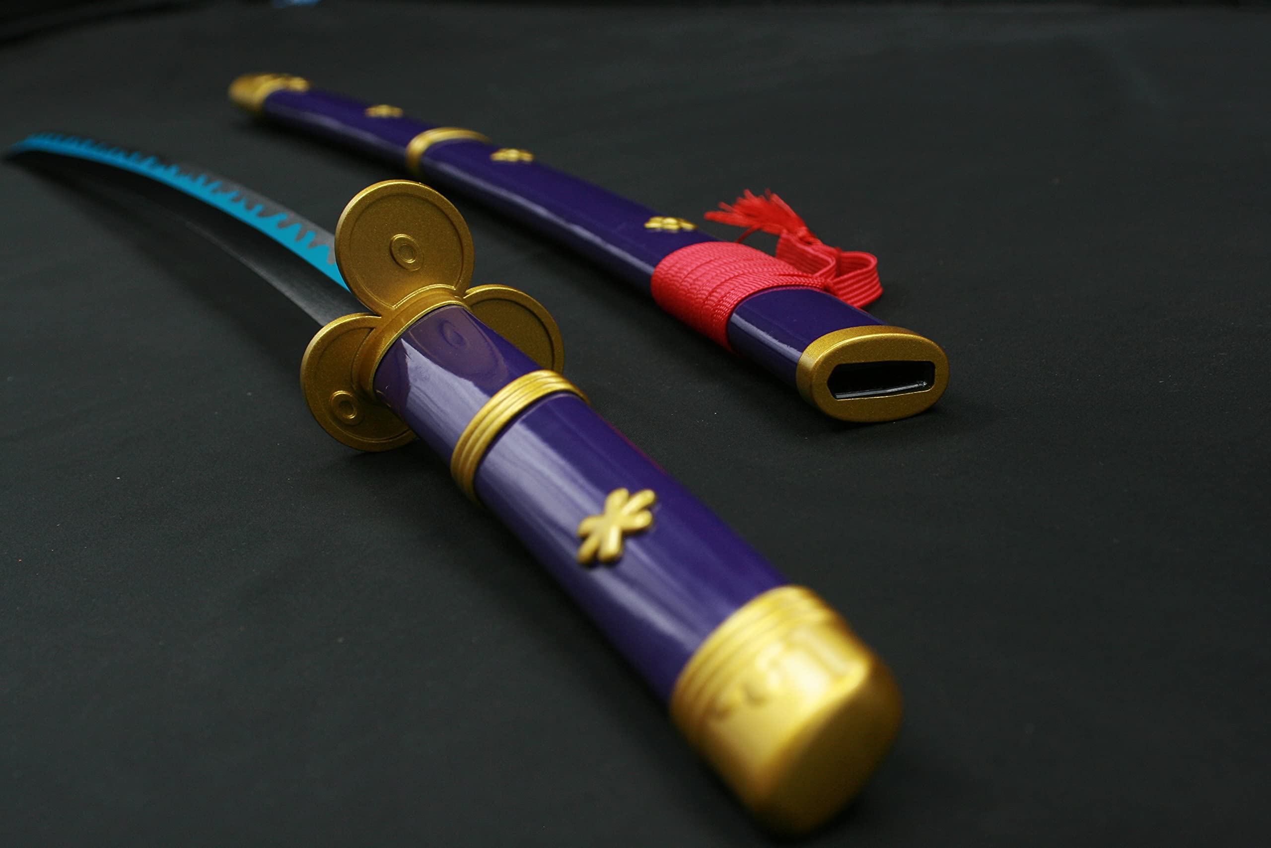 Premium Roronoa Zoro Yama Enma & Ame no Habakiri Replica Swords - Carbon Steel One Piece Anime Cosplay Props for Collectors & Fans - Perfect for Cosplay, Display, and Themed Events