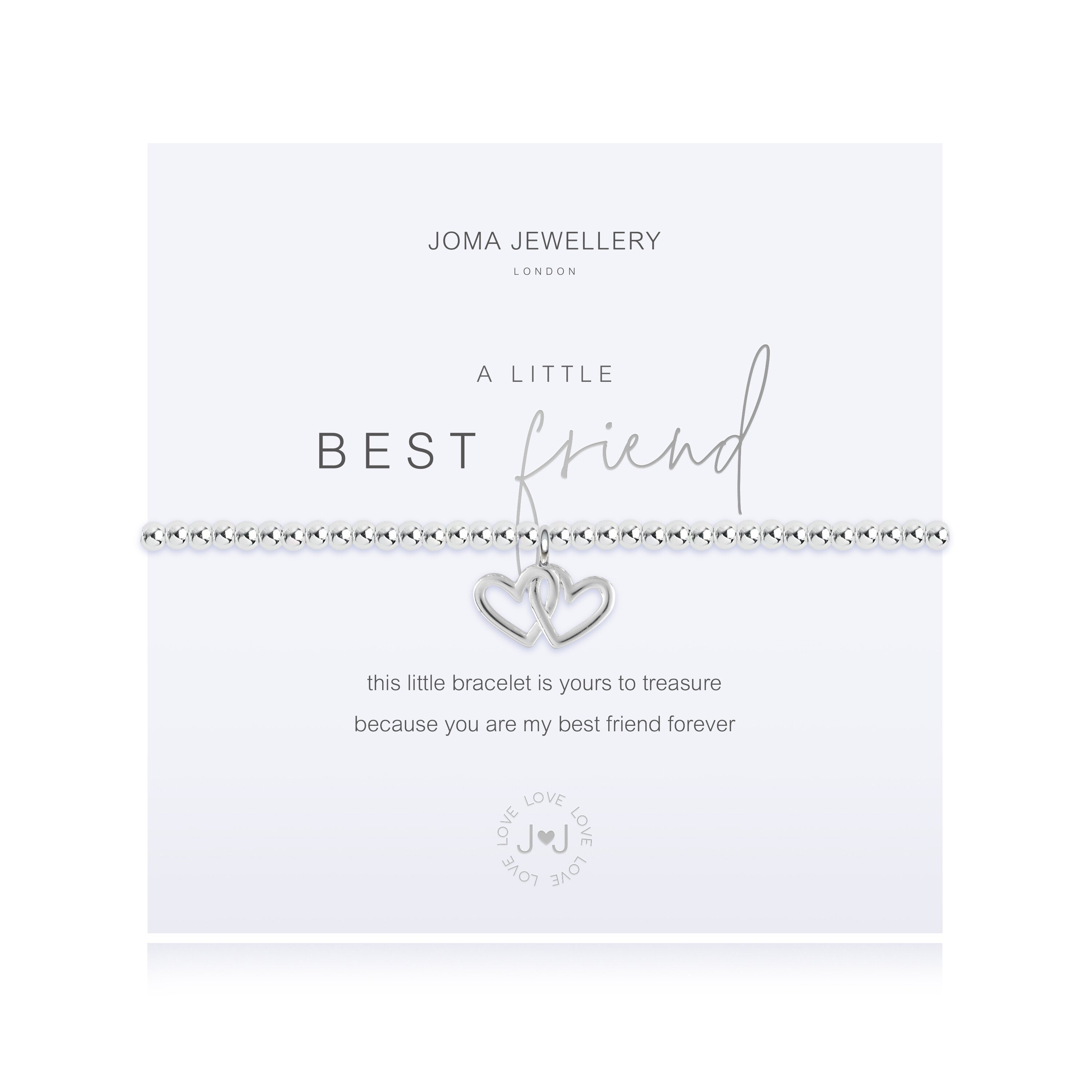 Joma Jewellery Double Heart Bracelet - Best Friend Gift for Women, Girls - Perfect for Anniversaries, Birthdays & Valentine's Day