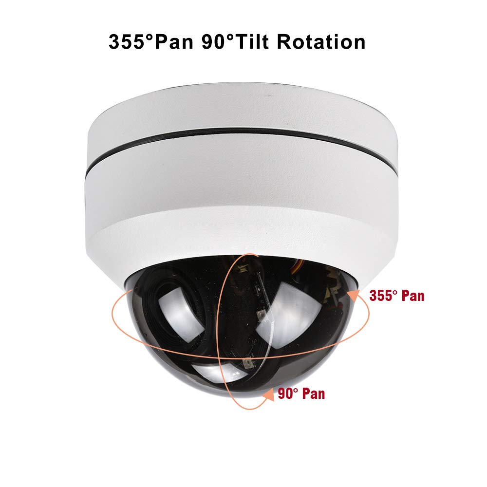 EVERSECU Outdoor HD Analog PTZ Dome Security Camera with Wireless Bulb Light Connector - 24/7 Surveillance for Home, Business & Warehouse Security Monitoring