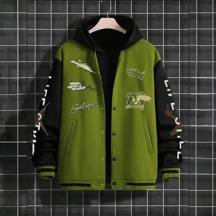 Men's Casual Baseball Jacket - Lightweight Stylish Outerwear for Spring & Fall | Perfect for Streetwear, Sports & Everyday Fashion