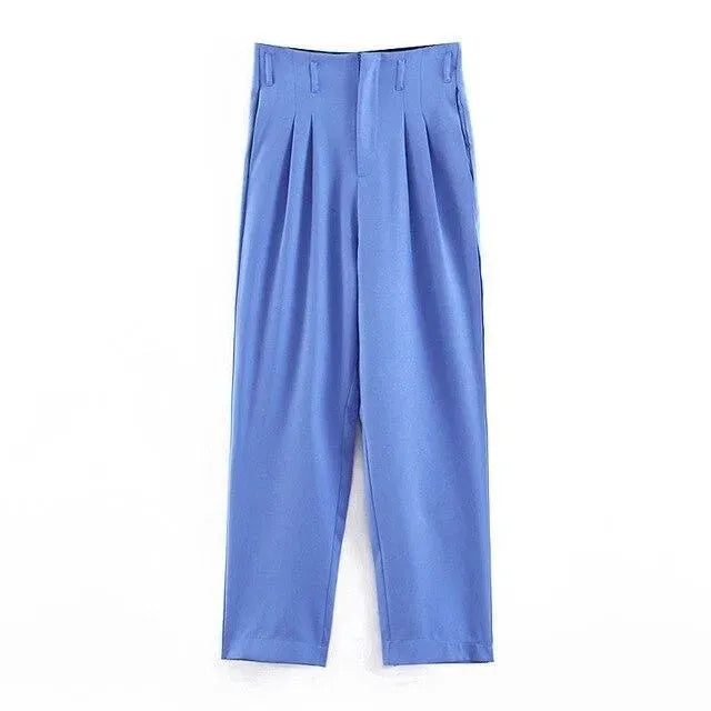 Stylish Women's Pantsuit with Pleated Pants - Professional Office Wear & Business Attire for Women | Perfect for Work, Interviews, and Formal Events