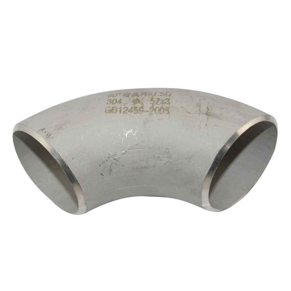 57MM Stainless Steel 304 Short Radius 90 Degree Elbow Pipe Fitting - Corrosion Resistant for Plumbing, HVAC & Industrial Piping Systems