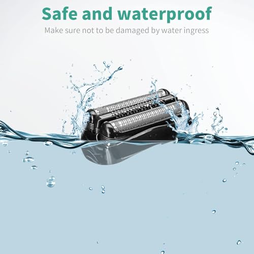 Braun 21B Replacement Foil Head for 395CC & 320S-3 Wet/Dry Electric Shaver - Compatible with Braun Series 3, 5 & 7 Shavers - Perfect for Travel, Gym & Daily Shaving