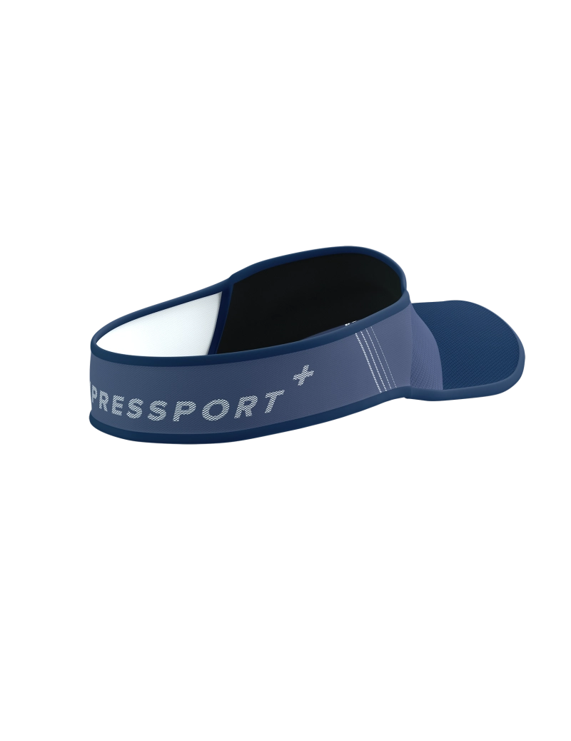 Compressport Unisex Ultralight Running Visor - Breathable Sun Hat for Men & Women - Perfect for Marathon, Hiking & Outdoor Sports (Blue)
