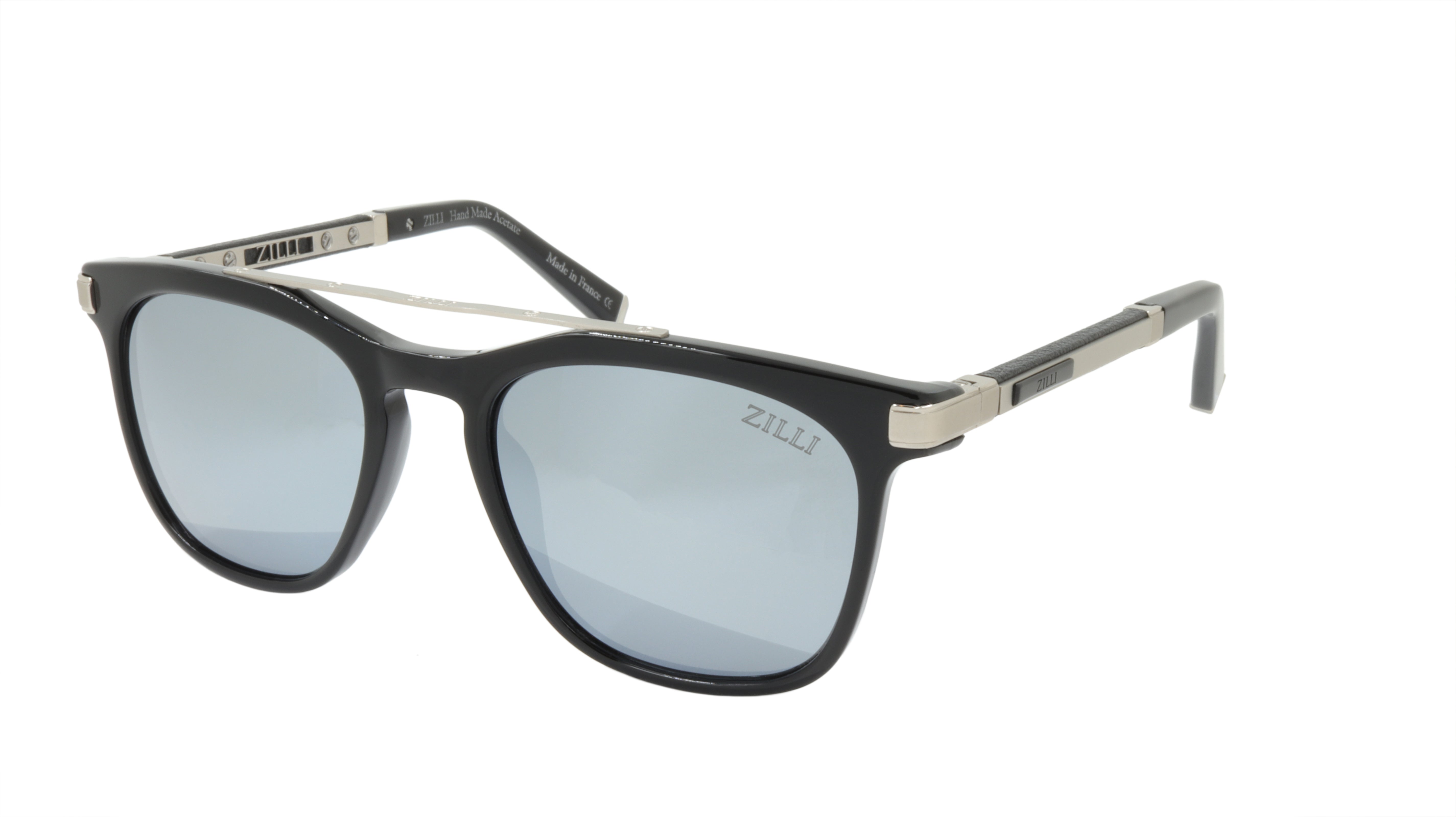 ZILLI Luxury Sunglasses for Men & Women - Titanium Acetate Frame with Polarized Lenses - Handmade in France - Model ZI 65015 C04 - Perfect for Driving, Travel & Fashion Accessories