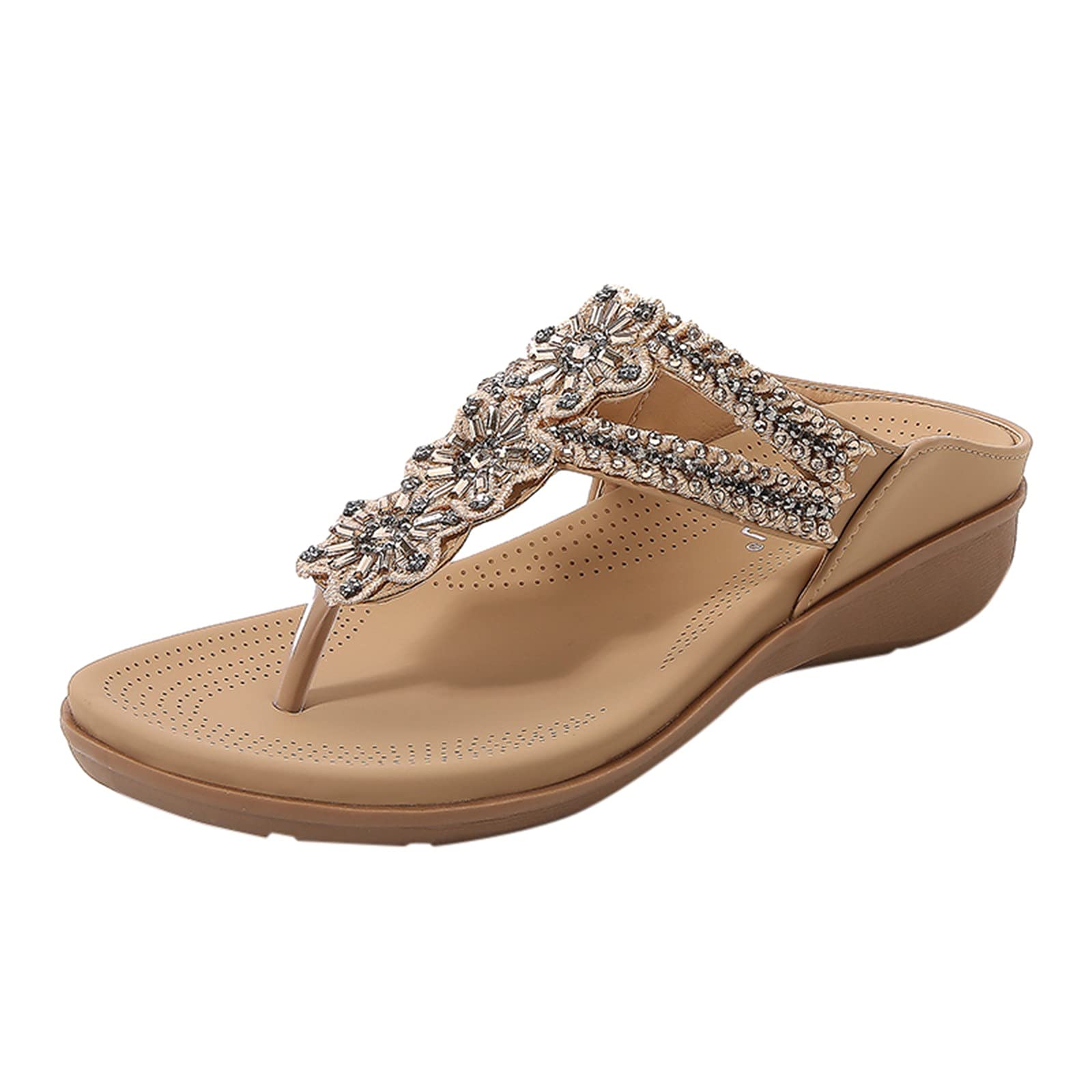 Women's Arch Support Sandals - Slip-On Sliders & Comfortable Wedge Slippers for Summer | Perfect for Beach, Travel & Casual Wear