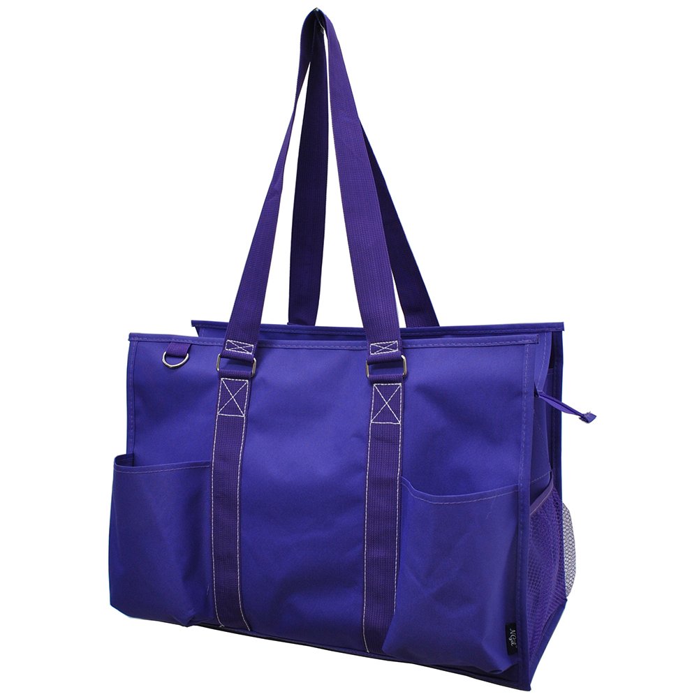 Purple NGIL Large Zippered Caddy Organizer - Waterproof Storage Pouch for Makeup, Toiletries & Travel Essentials - Perfect for Home, Travel & Gym Organization