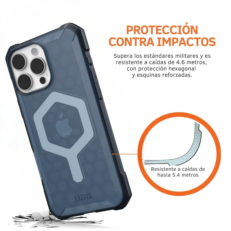 UAG Essential Armor Case for iPhone 16 Pro Max - Military Drop Tested, Scratch Resistant Protective Cover (Blue) - Perfect for Outdoor Adventures & Daily Protection