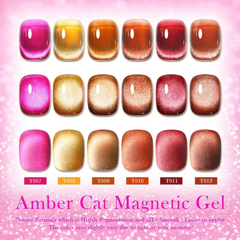 Born Pretty Jelly Amber Cat Eye Magnetic Gel Polish - 15ml Nail Polish for Stunning Magnetic Cat Eye Effect - Perfect for Nail Art, Manicures & Special Occasions