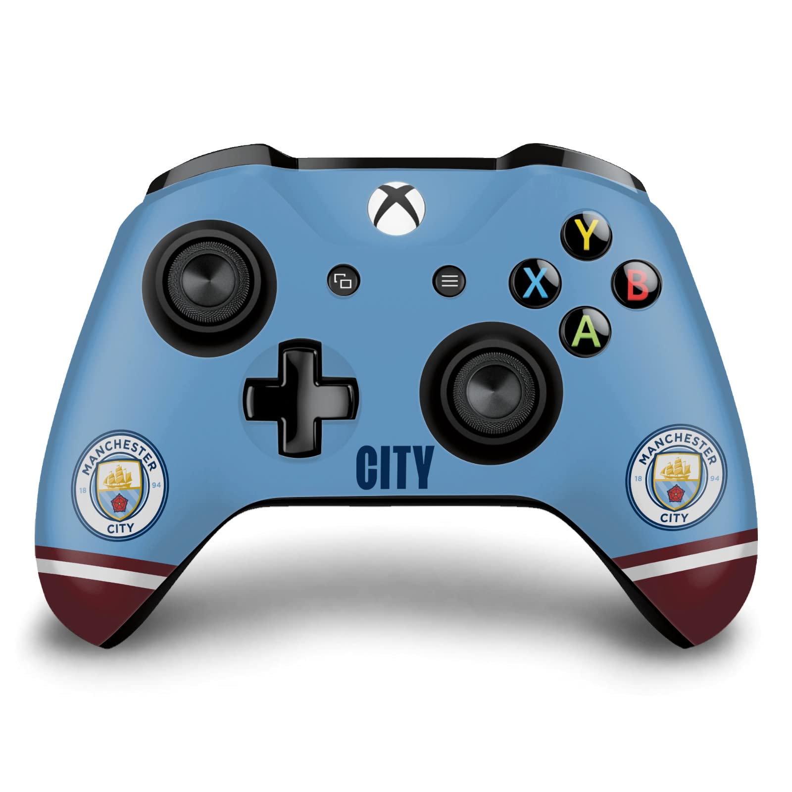 Officially Licensed Manchester City FC 2022/23 Home Kit Vinyl Sticker - Xbox One S/X Controller Skin Decal | Gaming Accessories for Soccer Fans & Video Game Enthusiasts - Perfect for Game Nights & Team Spirit Display