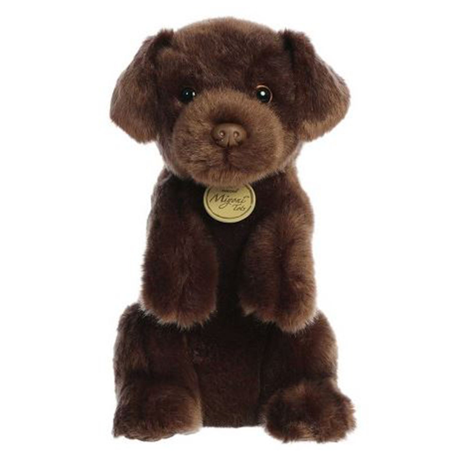 Aurora Miyoni Tots Sitting Pretty Chocolate Lab 11 Inch Plush Stuffed Animal Toy - Perfect for Kids' Bedroom Decor, Gift for Dog Lovers, and Cute Collectible Display