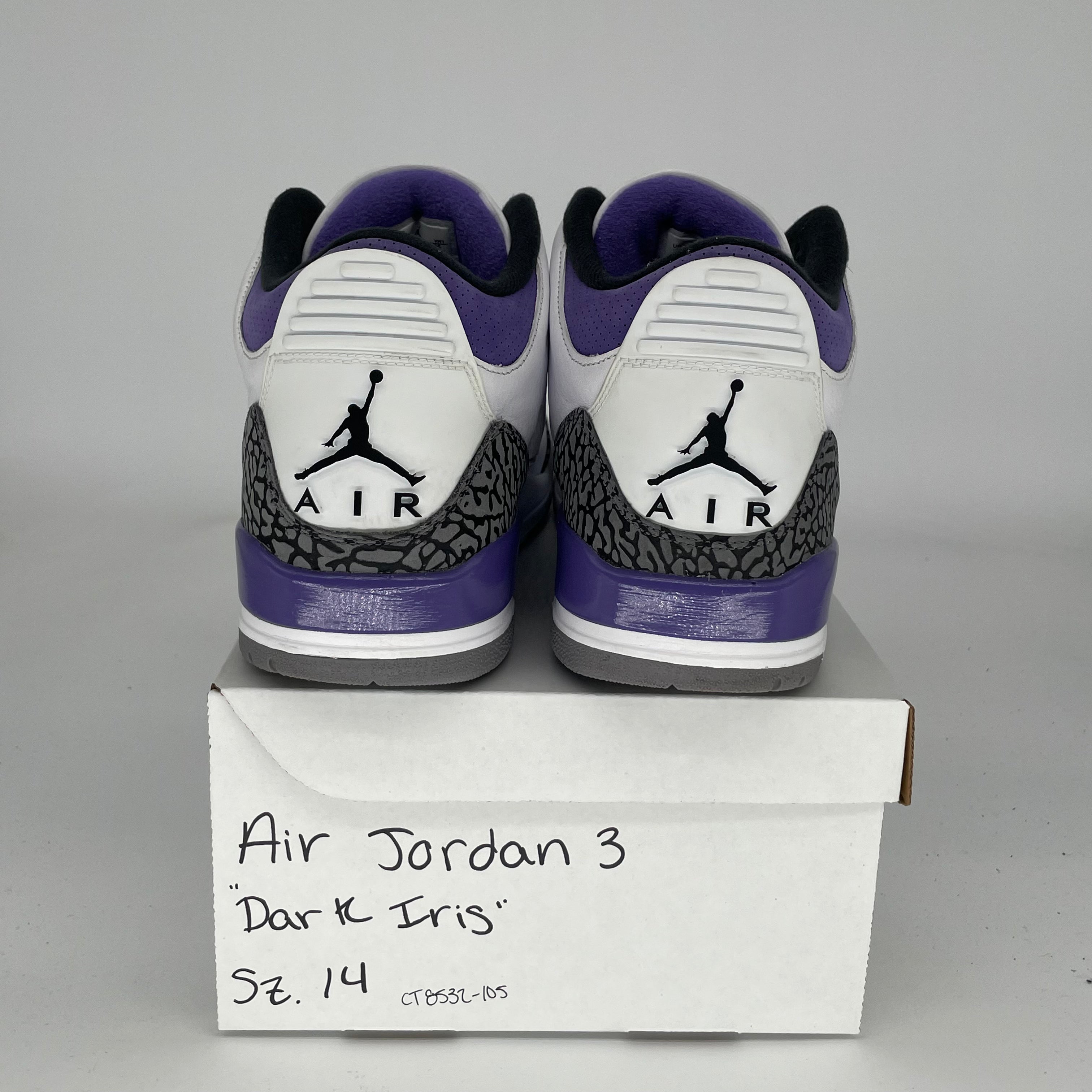 AIR JORDAN 3 DARK IRIS Men's Basketball Shoes - Size 14 (CT8532-105) for Court Performance & Street Style
