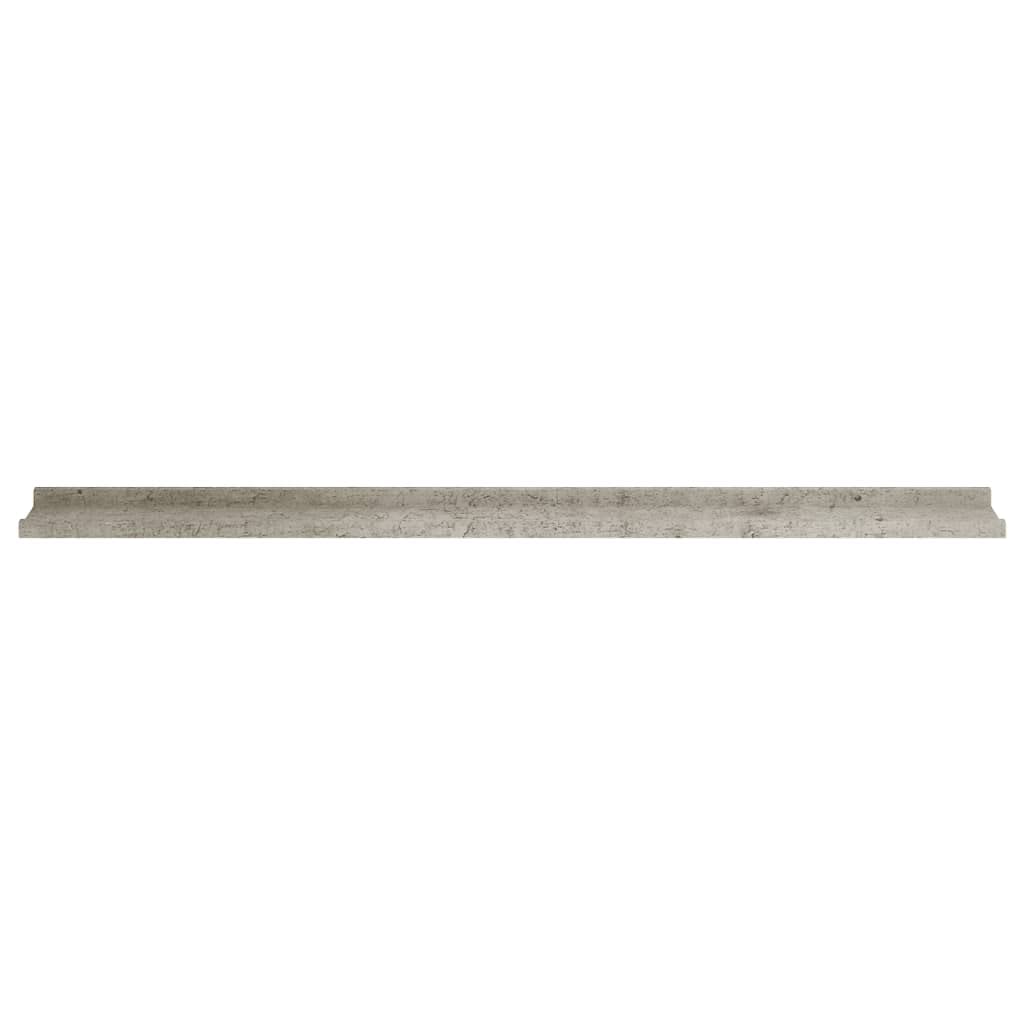 4-Pack Floating Wall Shelves Set - Modern Concrete Gray Wall Mounted Shelves (45.3