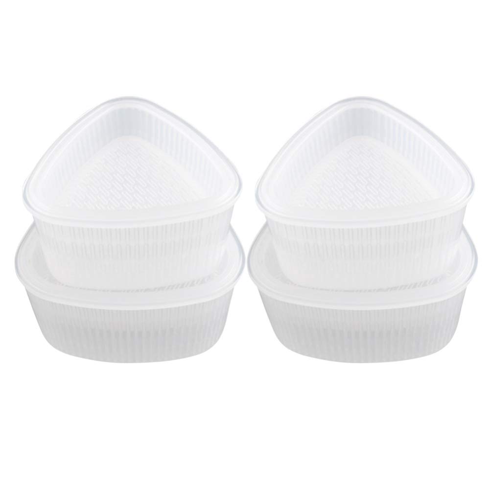 UPKOCH 4-Piece Triangle Sushi Mold Set - Rice Ball Maker & Onigiri Press for Perfect Sushi Cakes - Bento Box Kitchen Tool with Nori Wrapper - Ideal for Home Meal Prep, Lunch Boxes & Japanese Cuisine
