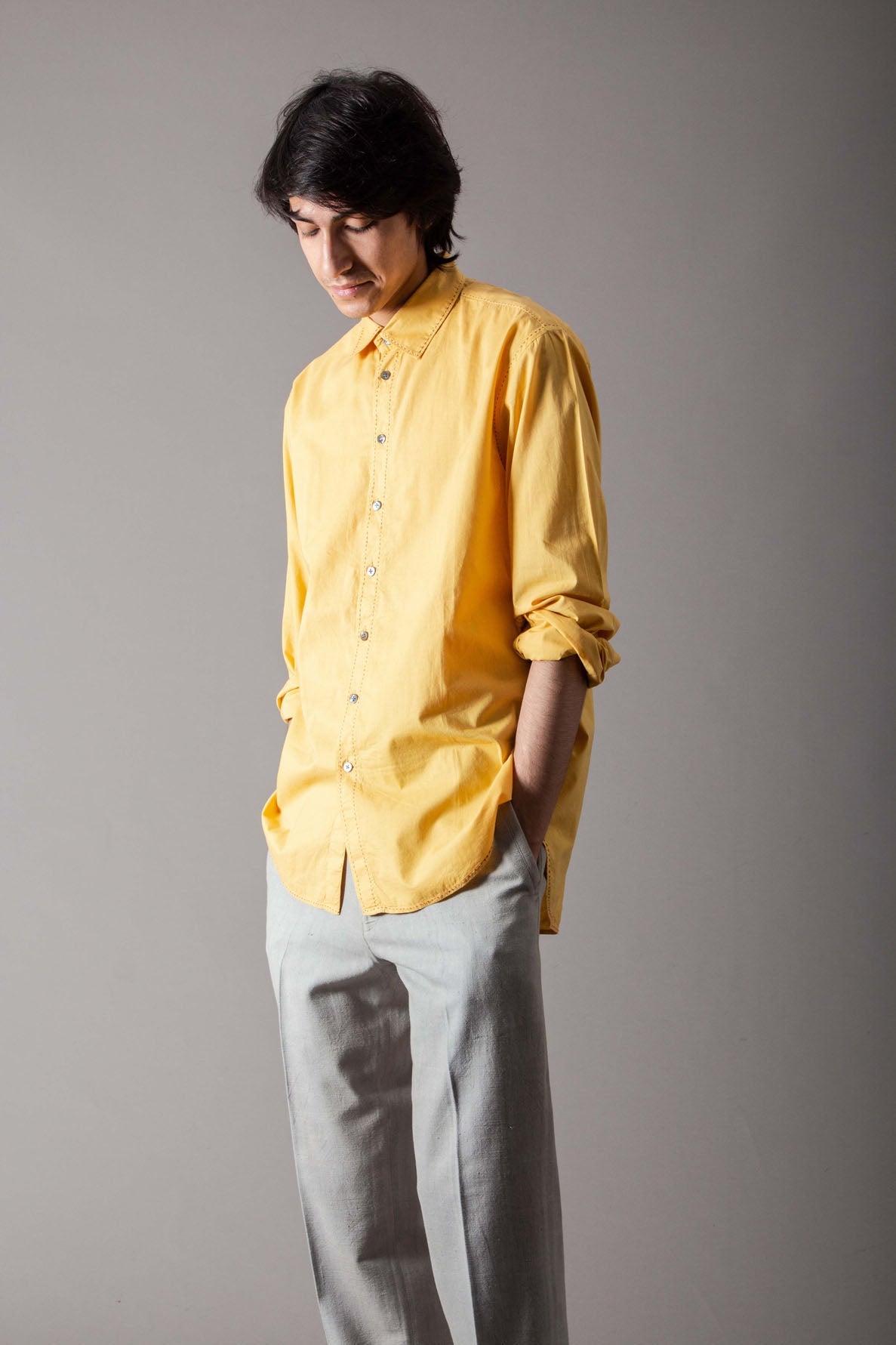 Handspun Handwoven Cotton Mustard Shirt for Men | Comfortable & Breathable Fabric | Perfect for Casual Wear & Summer Outfits
