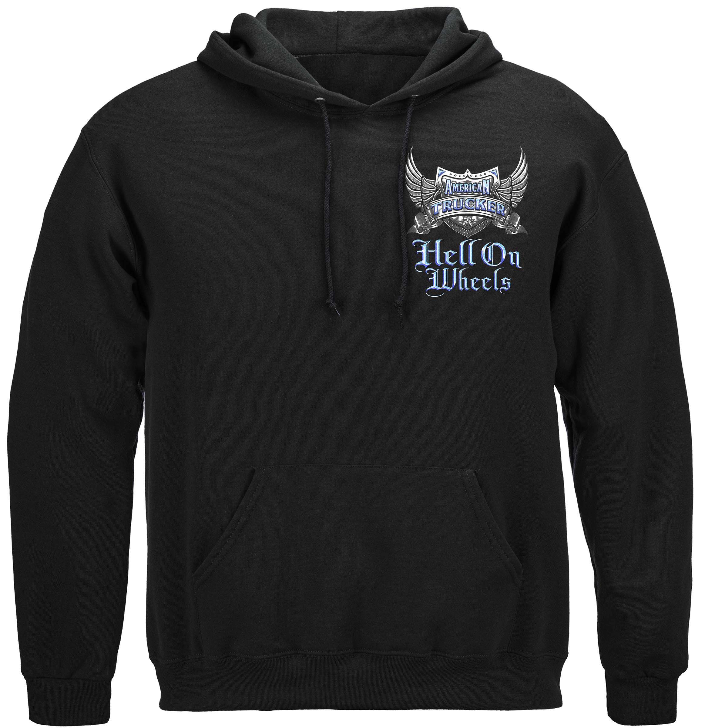 Trucker Hell On Wheels Graphic T-Shirt RN2336 - Vintage Truck Driver Tee for Men & Women - Perfect for Road Trips, Biker Rides & Casual Wear