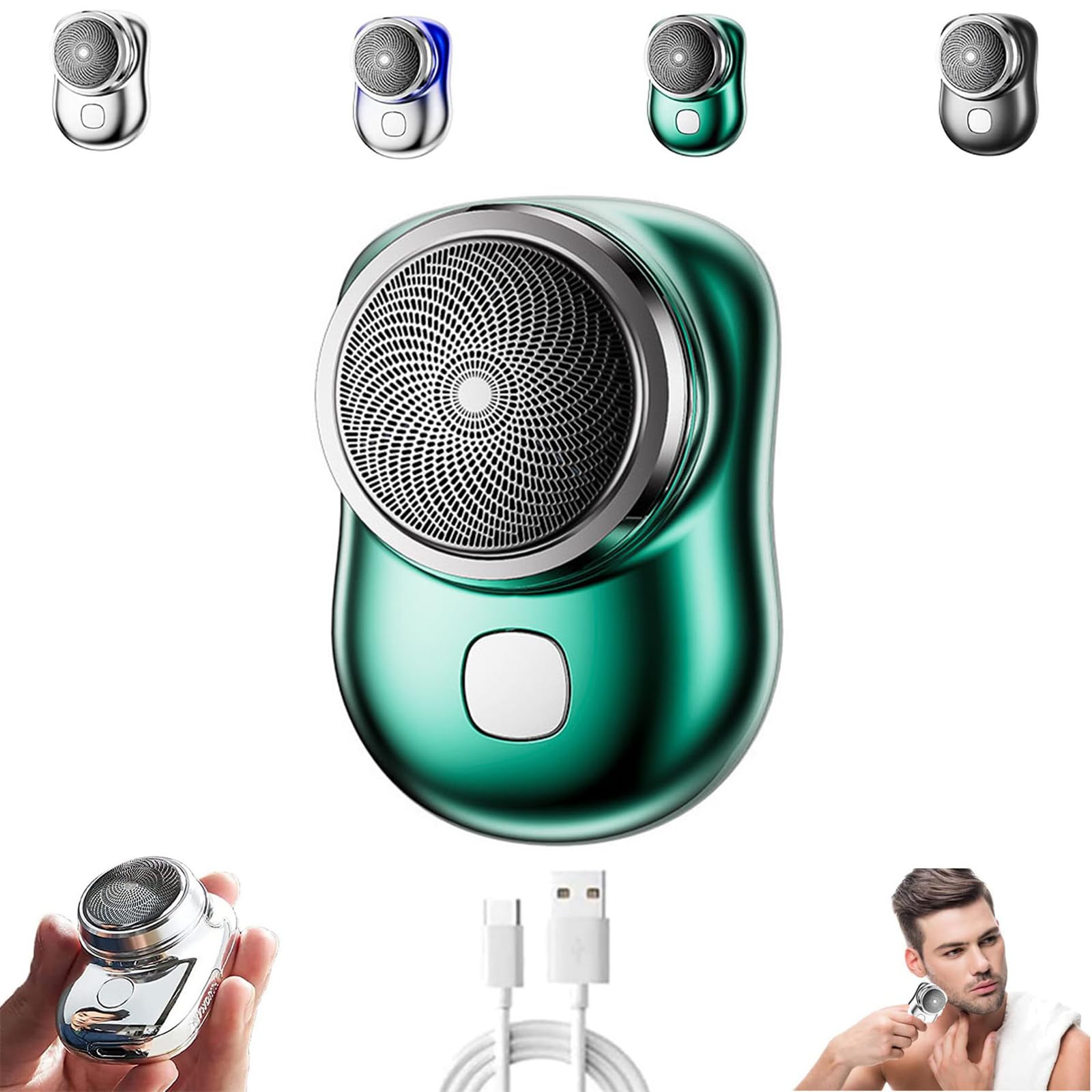 Mini Electric Shaver for Men & Women - Portable Pocket Size Travel Shaver with USB Rechargeable Battery - Perfect for Home, Office, Gym & On-the-Go Grooming