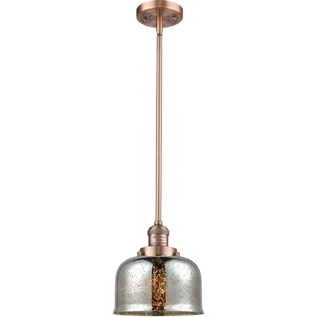 Innovations INNO201S-AC-G78-LED Mini Pendant Light with Copper Finish - Modern LED Lighting for Kitchen Island, Dining Room, and Bar Counter Decor
