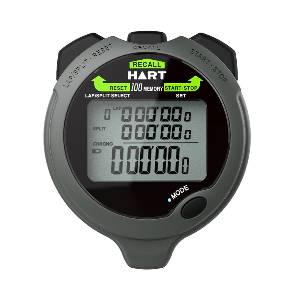 HART 100 Lap Coach Stopwatch - Digital Sports Timer with Large Display for Track, Swimming & Training - Perfect for Coaches, Athletes & Fitness Enthusiasts