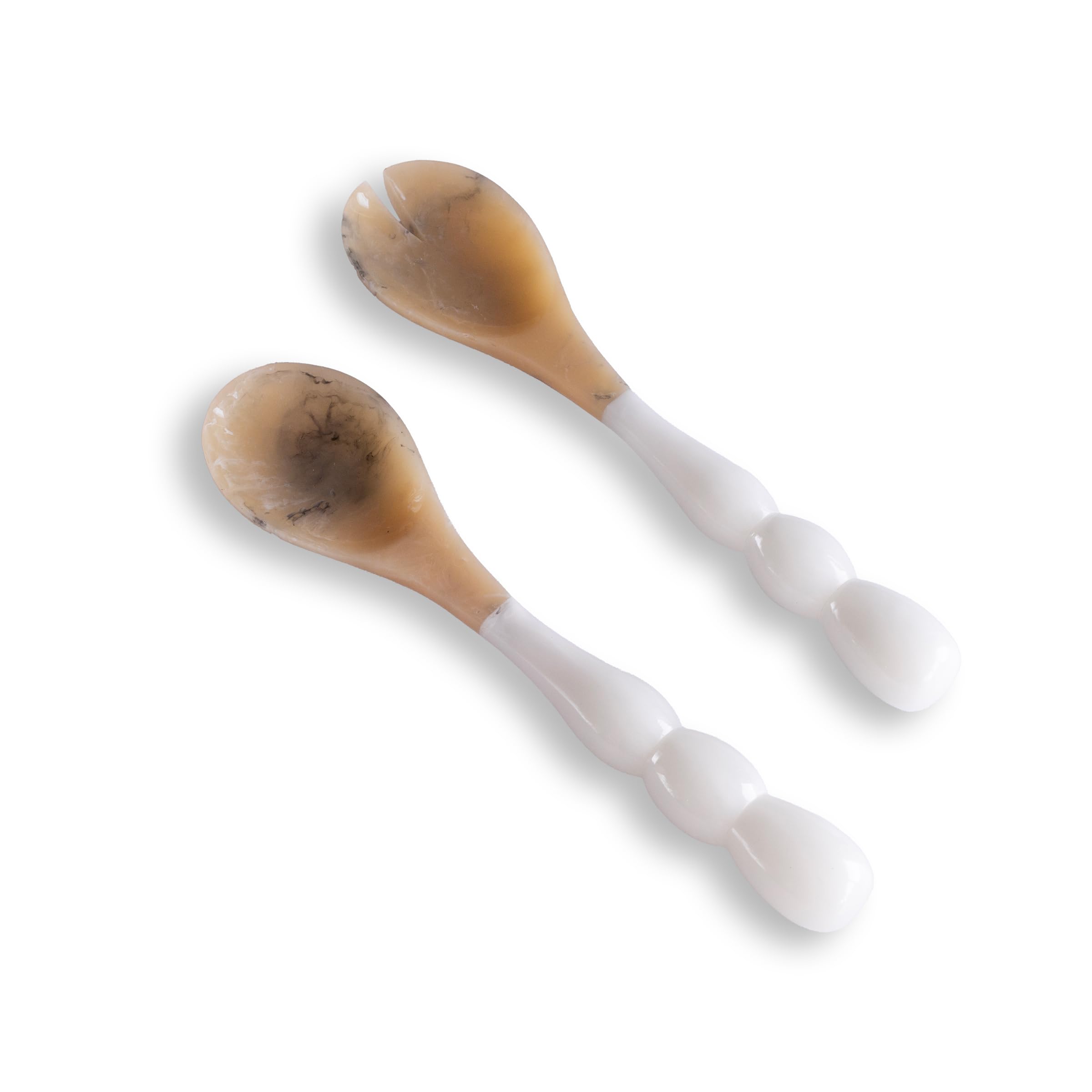 Premium Resin Rio Bubble Salad Servers Set - Durable & Stylish Serving Utensils for Salads, Pasta, Fruits - Perfect for Parties, BBQs, and Family Gatherings