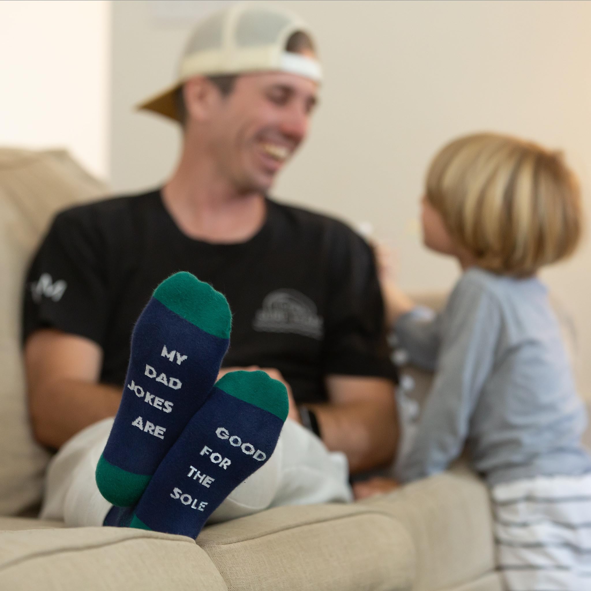 Funny Socks for Men - Novelty Dress Socks with Dad Jokes | Perfect Gifts for Dad from Daughter, Groomsmen Gifts & Unique Socks for Men | Great for Weddings, Father's Day & Office Humor