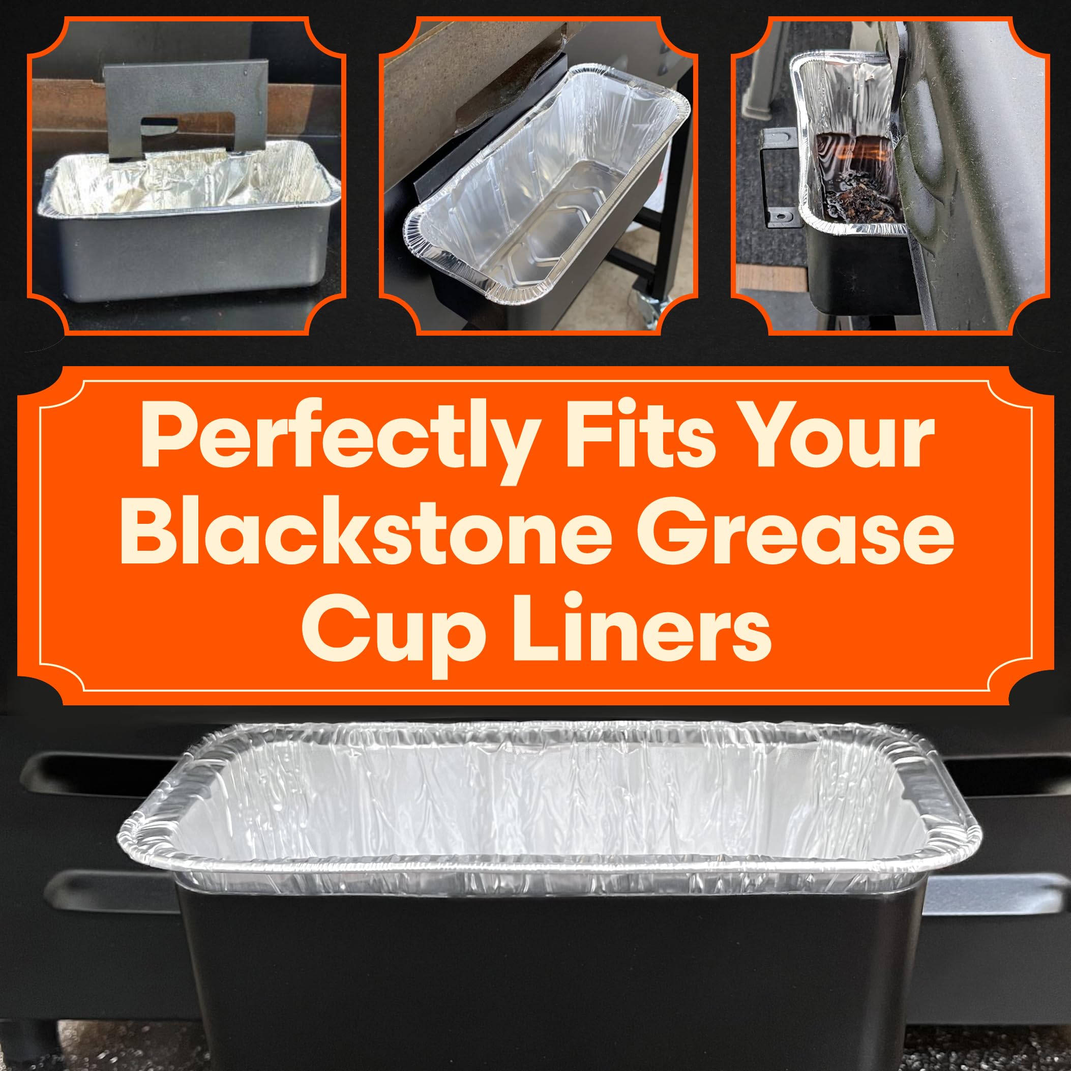 30-Pack Blackstone Griddle Grease Cup Liners - 8