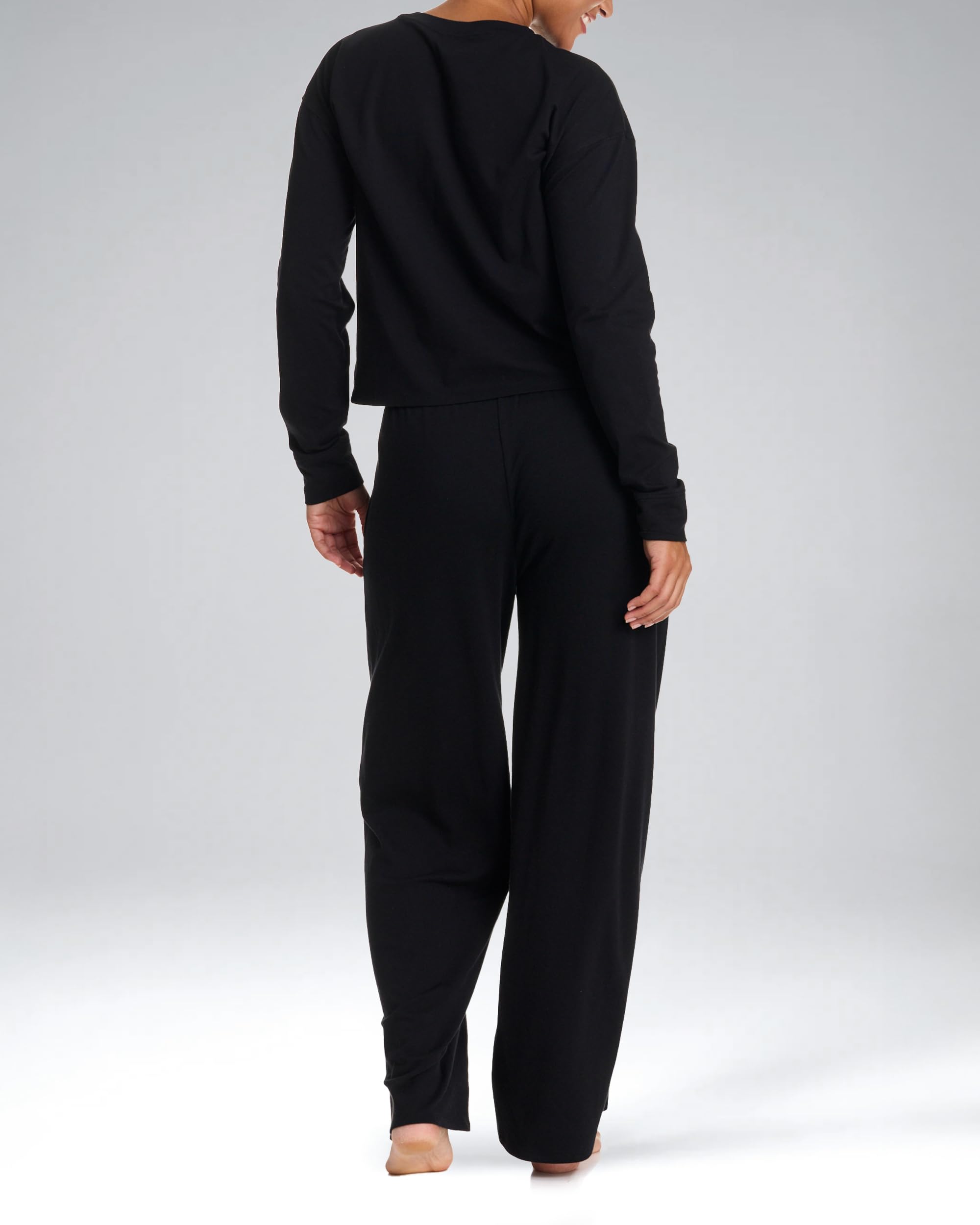 U.S. Polo Assn. Women's Lounge Sets - 2 Piece Tracksuit with Top & Wide Leg Sweatpants | Comfortable Outfit for Home, Travel & Casual Wear
