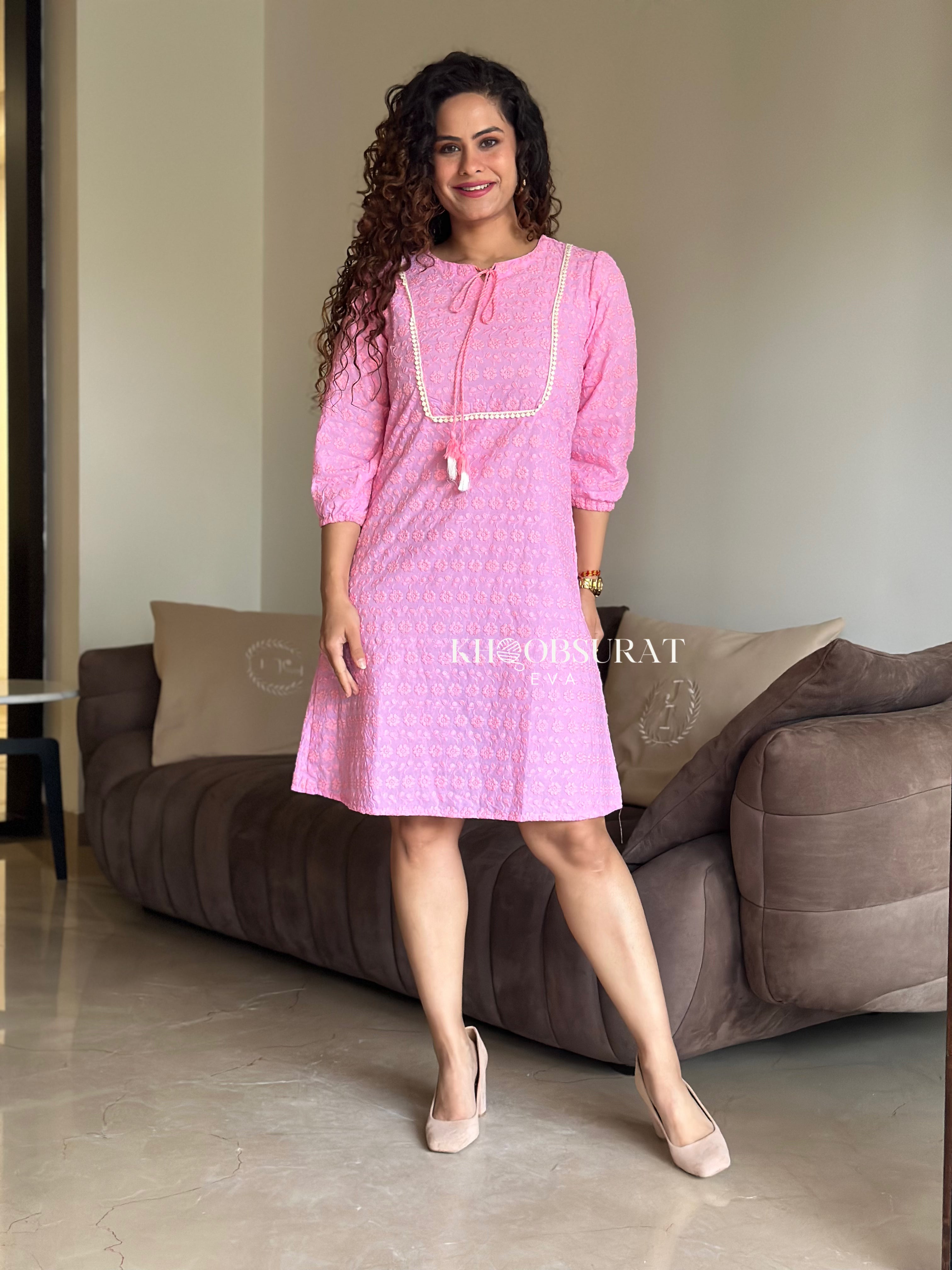 Valentino Pink Kurta Set for Women | Elegant Ethnic Wear | Perfect for Festivals, Weddings & Parties