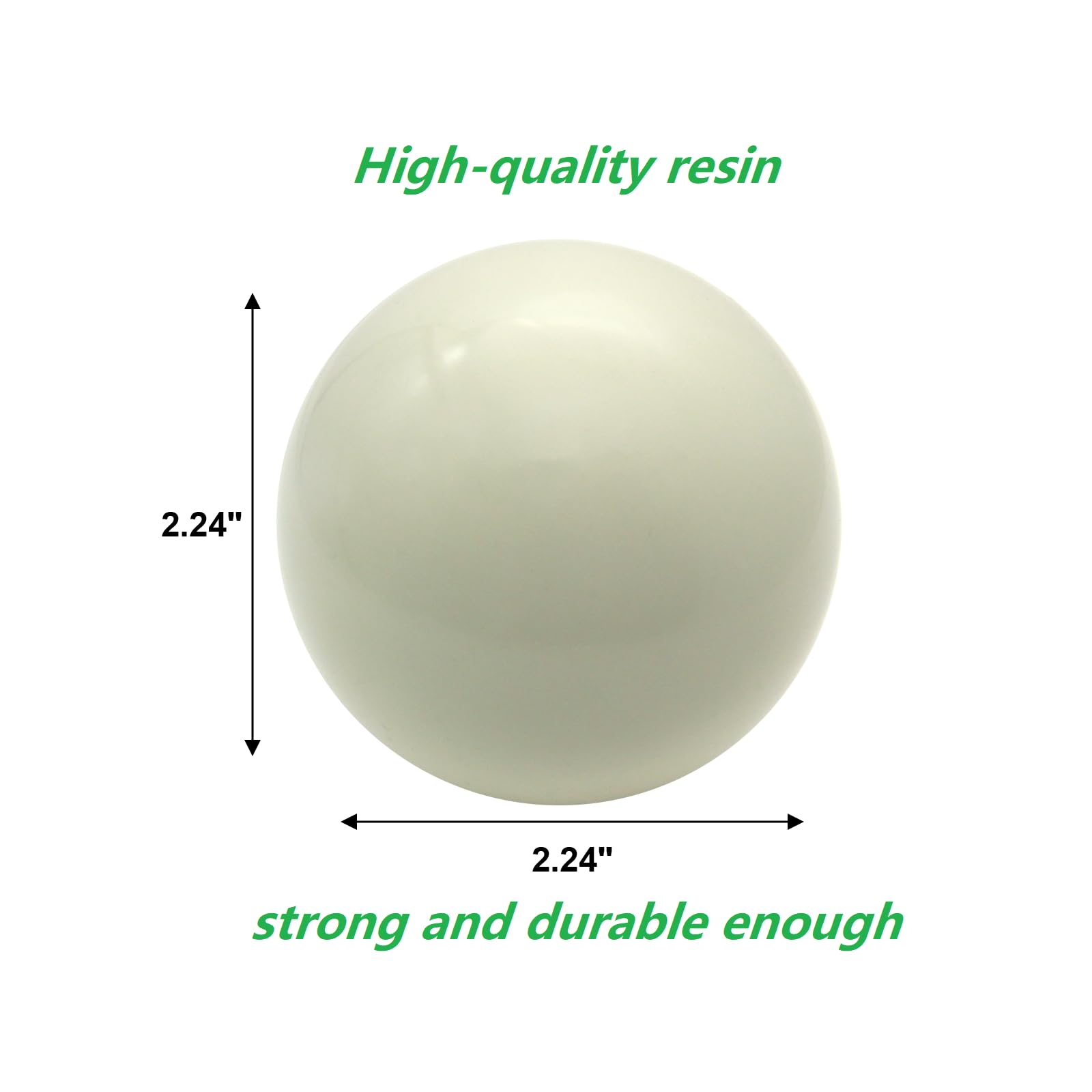 2 Pcs 57mm Bocce Pallino Replacement Balls - Durable White Bocce & Boule Game Accessories for Outdoor Lawn Games and Backyard Fun