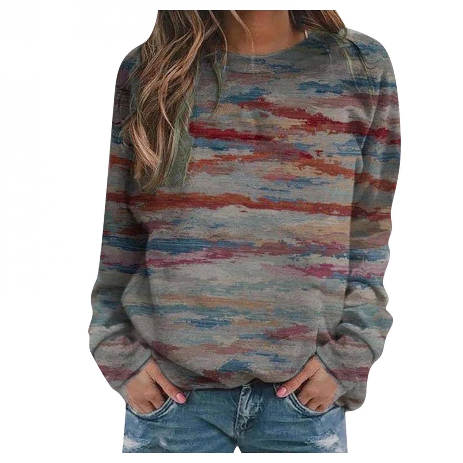 Women's Long Sleeve Tunic Tops - Loose Casual Crewneck Pullover Shirts for Fall | Comfortable & Stylish Women's Blouses for Work, Travel & Everyday Wear