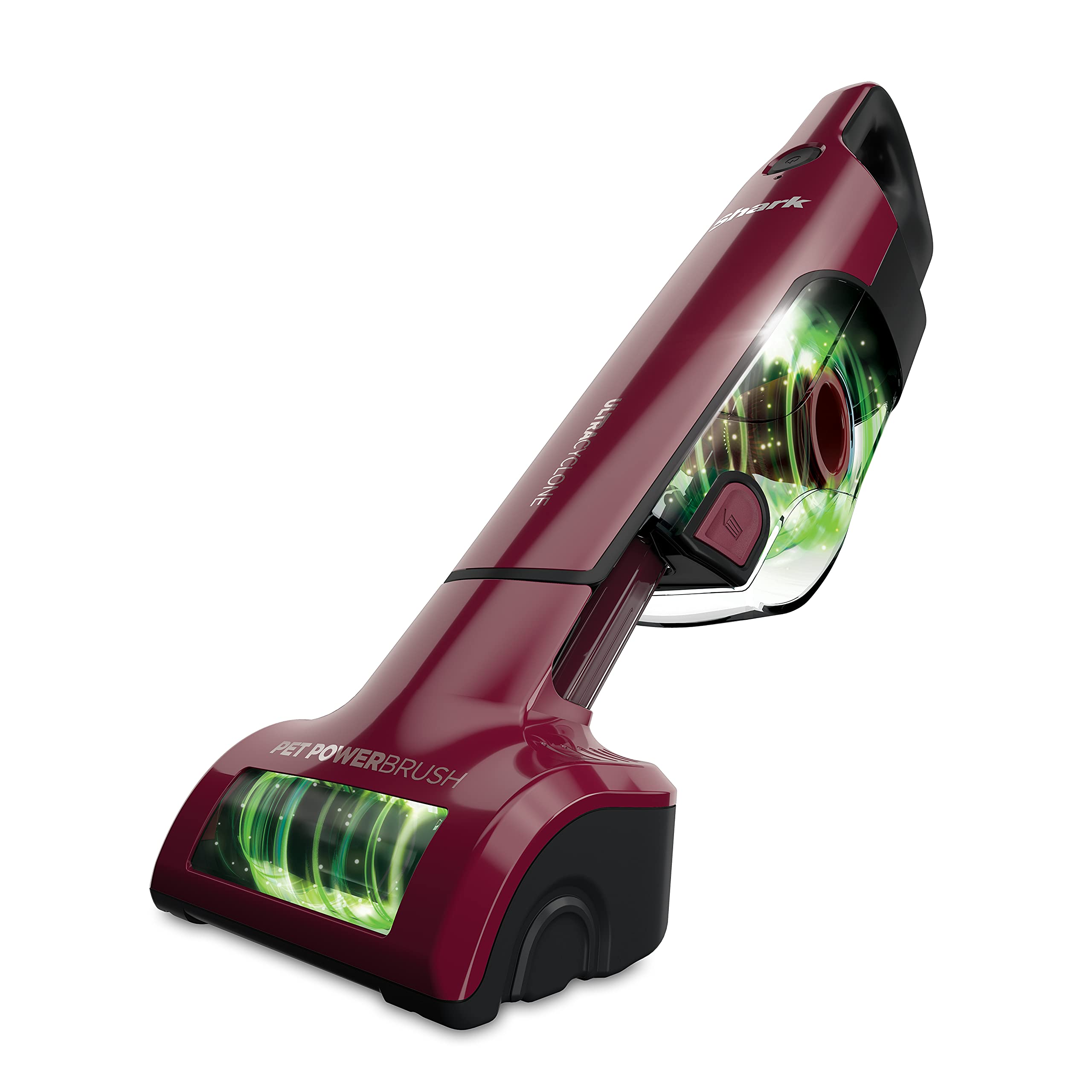 Shark UltraCyclone Pet Pro Cordless Handheld Vacuum (CH950C) - Powerful Pet Hair Vacuum Cleaner with XL Dust Cup, Lightweight & Portable for Home, Car, Stairs Cleaning - Canadian Version, Maroon