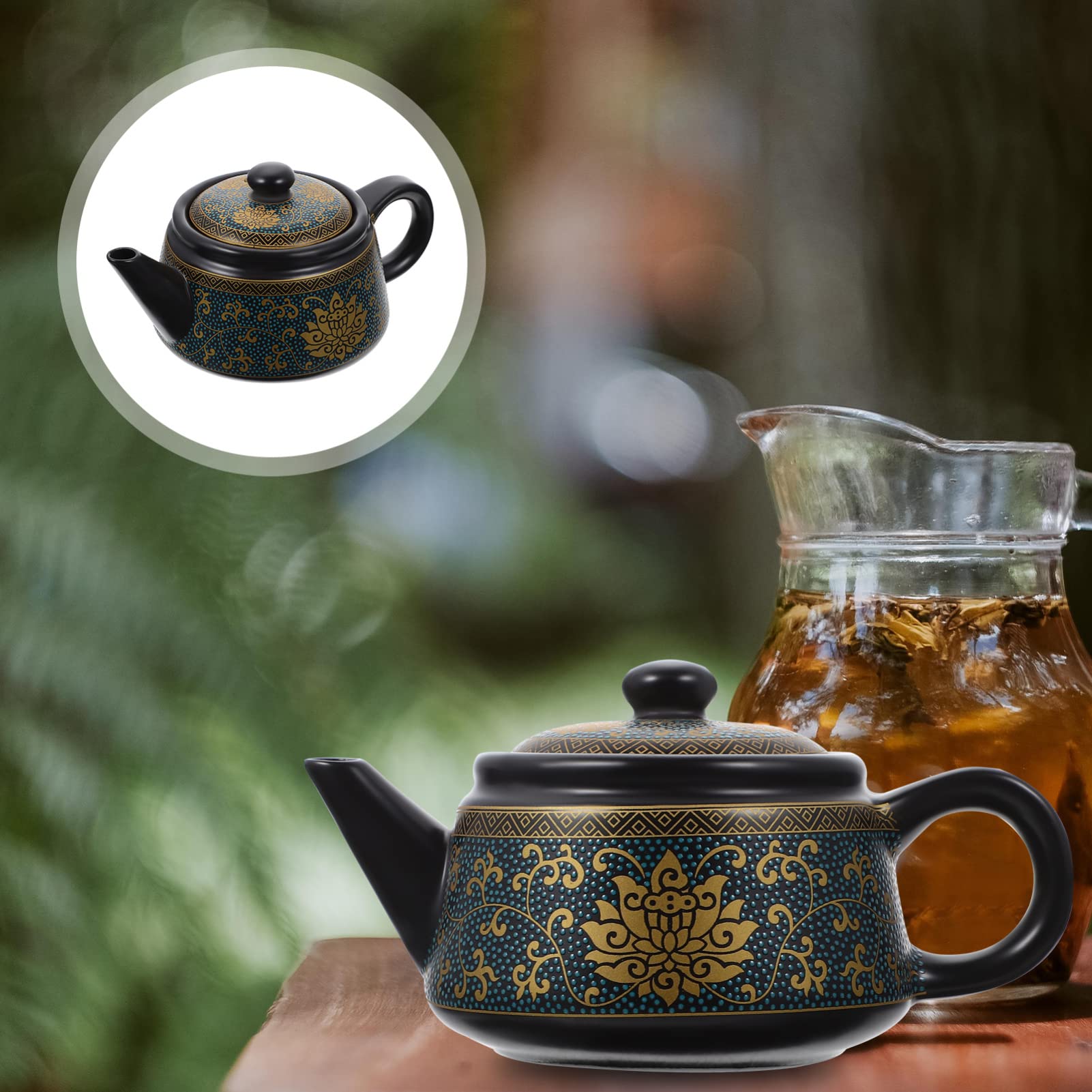 FOMIYES Ceramic Teapot - Handmade Elegant Tea Kettle for Home & Tearoom Decor, Perfect for Brewing Hot Tea, Herbal Tea & Iced Tea - Ideal Gift for Tea Lovers & Cozy Afternoon Tea Time