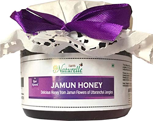 Pure Jamun Flowers Honey - 100% Natural, Unprocessed, Raw & Organic (14.10 oz / 400g) - Perfect for Tea, Baking & Healthy Breakfasts
