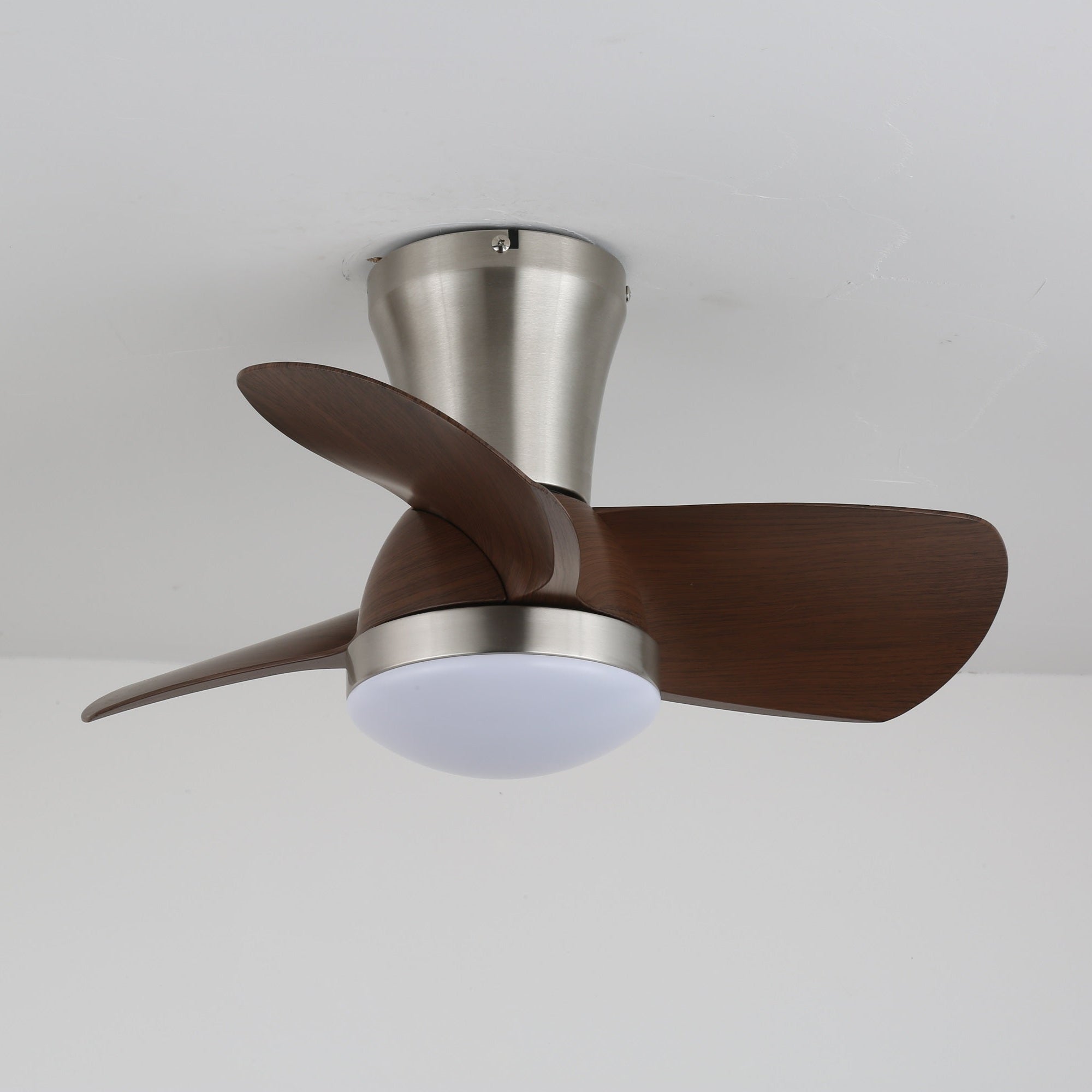 Aero Echo Ceiling Fan Light with Remote Control - 52 Inch Modern Flush Mount Fan for Bedroom, Living Room - Energy Efficient Quiet DC Motor - Perfect for Home, Office & Indoor Spaces