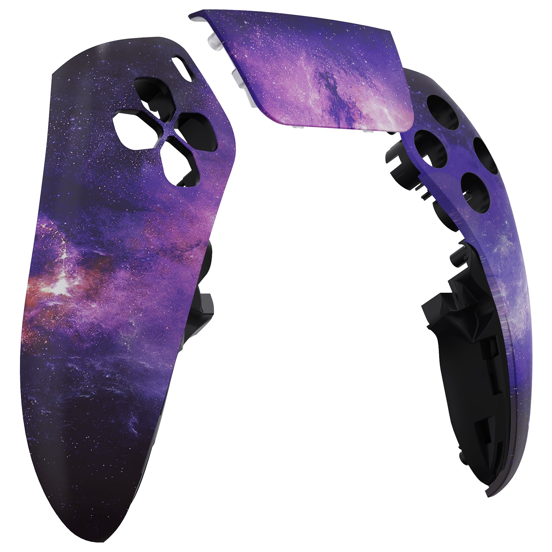 eXtremeRate Nebula Galaxy PS5 Edge Controller Faceplate Shell - DIY Replacement Housing with Custom Touchpad Cover for Left, Right & Front Panels | Perfect for Gaming, Customization & Controller Repair