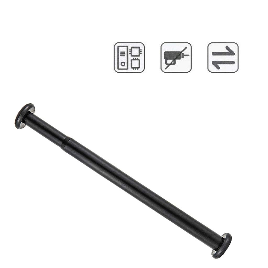 **Adjustable Spring Tension Curtain Rod 84-150cm (Black) - Extendable Shower & Bath Curtain Rail for Windows, Doors, and Closets**    **Use Scenarios:** Perfect for hanging lightweight curtains, shower liners, room dividers, or decorative drapes in bathrooms, kitchens, bedrooms, and dorm rooms.
