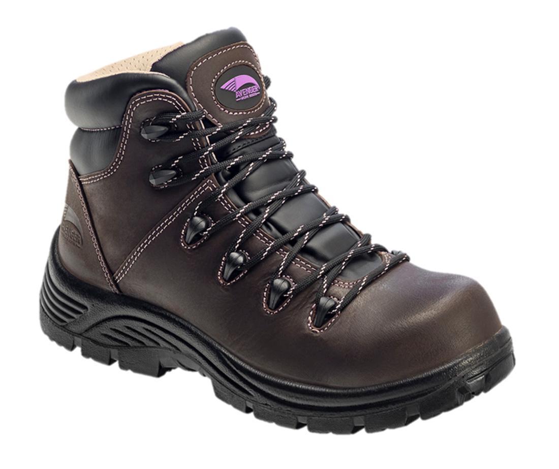 Framer Women's Insulated Composite Toe Work Boots - Puncture Resistant Safety Shoes for Construction & Outdoor Work - Brown Leather Boots for Electricians, Warehouse & Heavy Duty Jobs