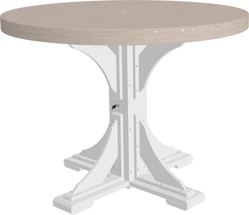 LuxCraft 4-Foot Round Dining Table Set - Perfect for Small Spaces, Kitchens & Outdoor Patios